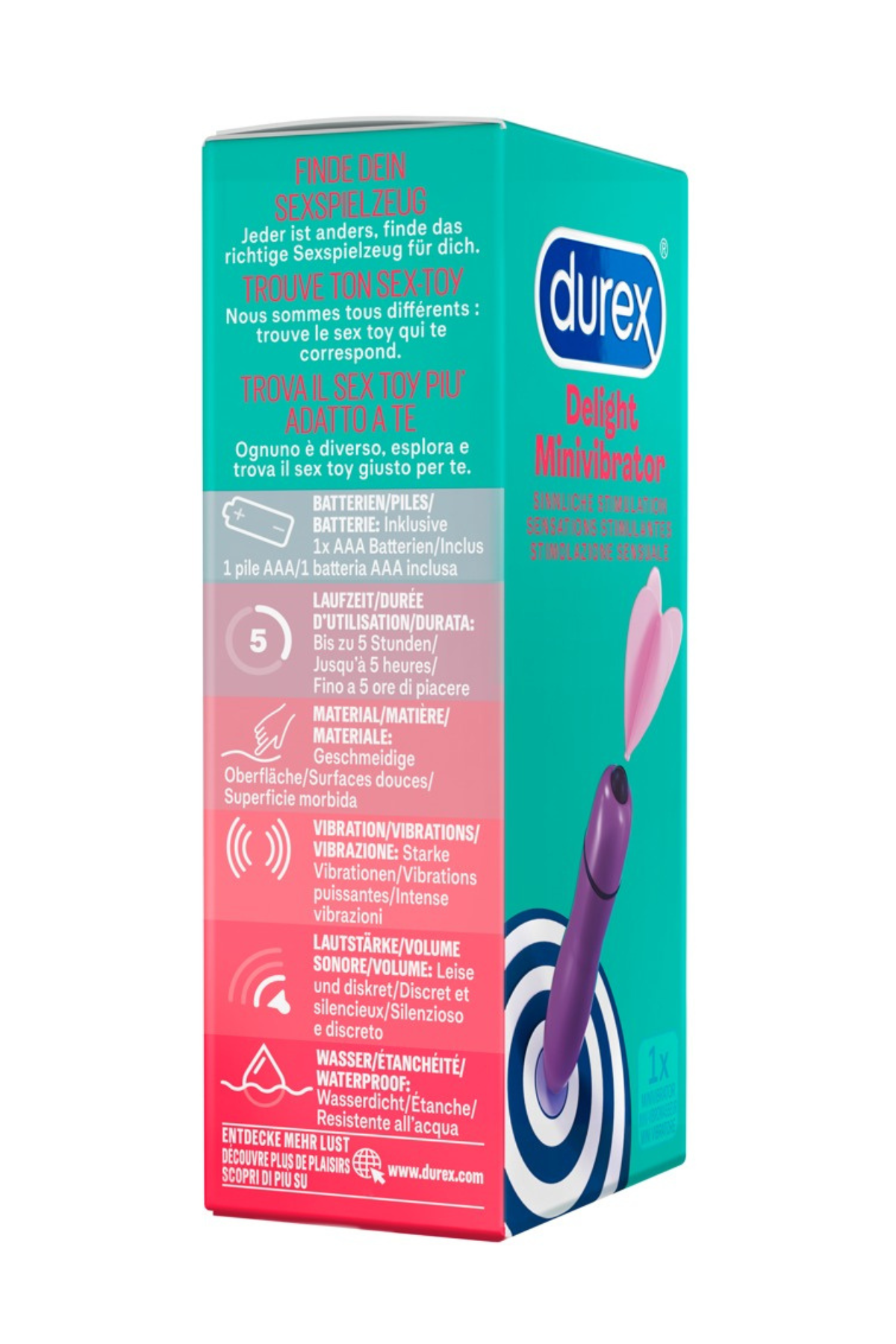 Durex Delight Mini Bullet Vibrator Box Side | Matilda's Lifestyle