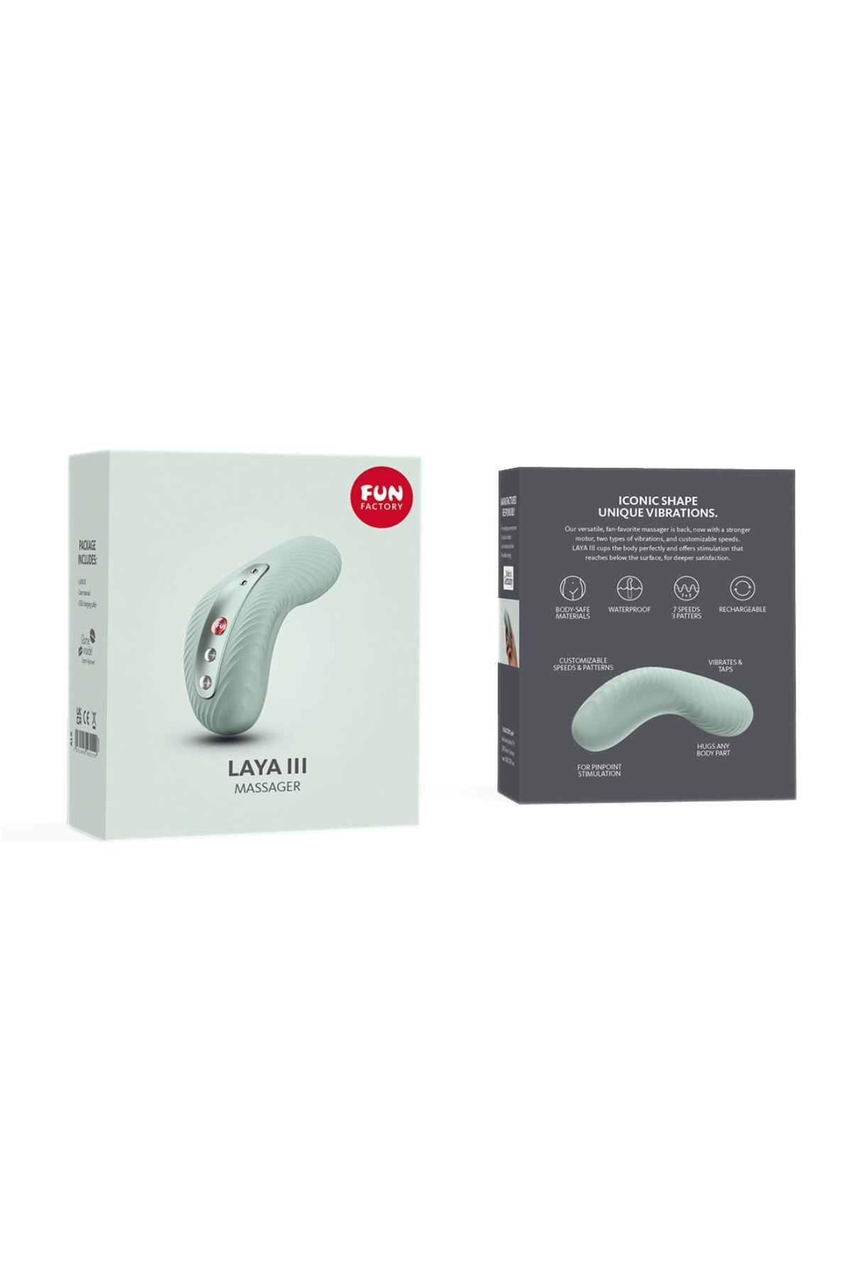 Fun Factory Laya 3 Clitoral Vibrator Teal Box | Matilda's Lifestyle