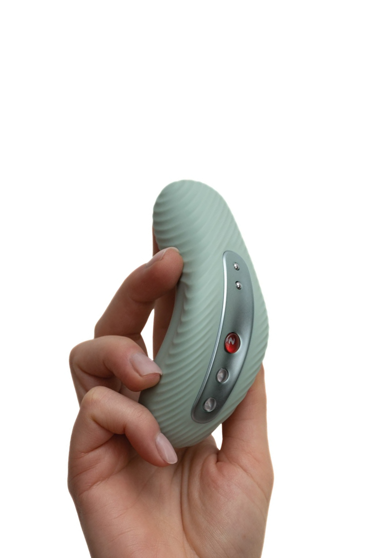 Fun Factory Laya 3 Clitoral Vibrator Teal Hand Size | Matilda's Lifestyle