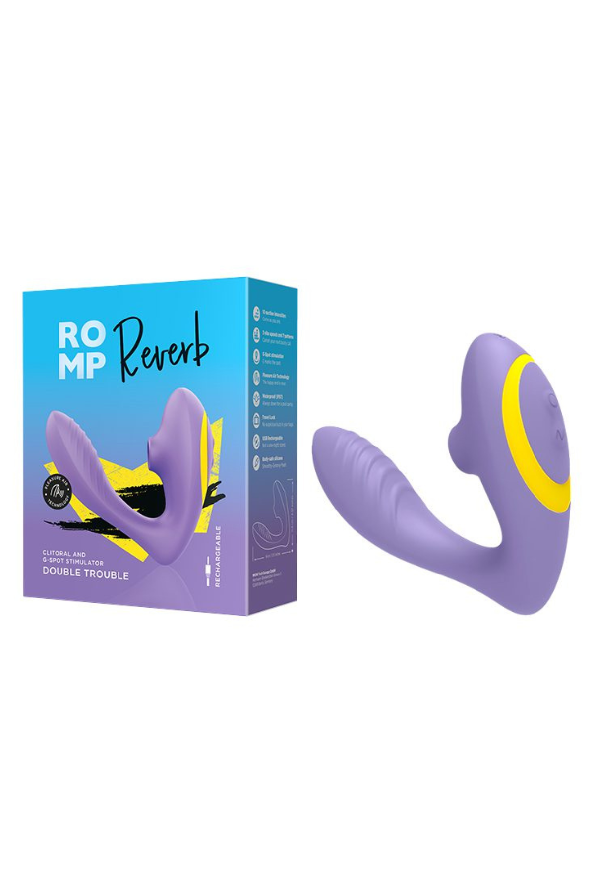 ROMP Reverb Dual Vibrator Packaging