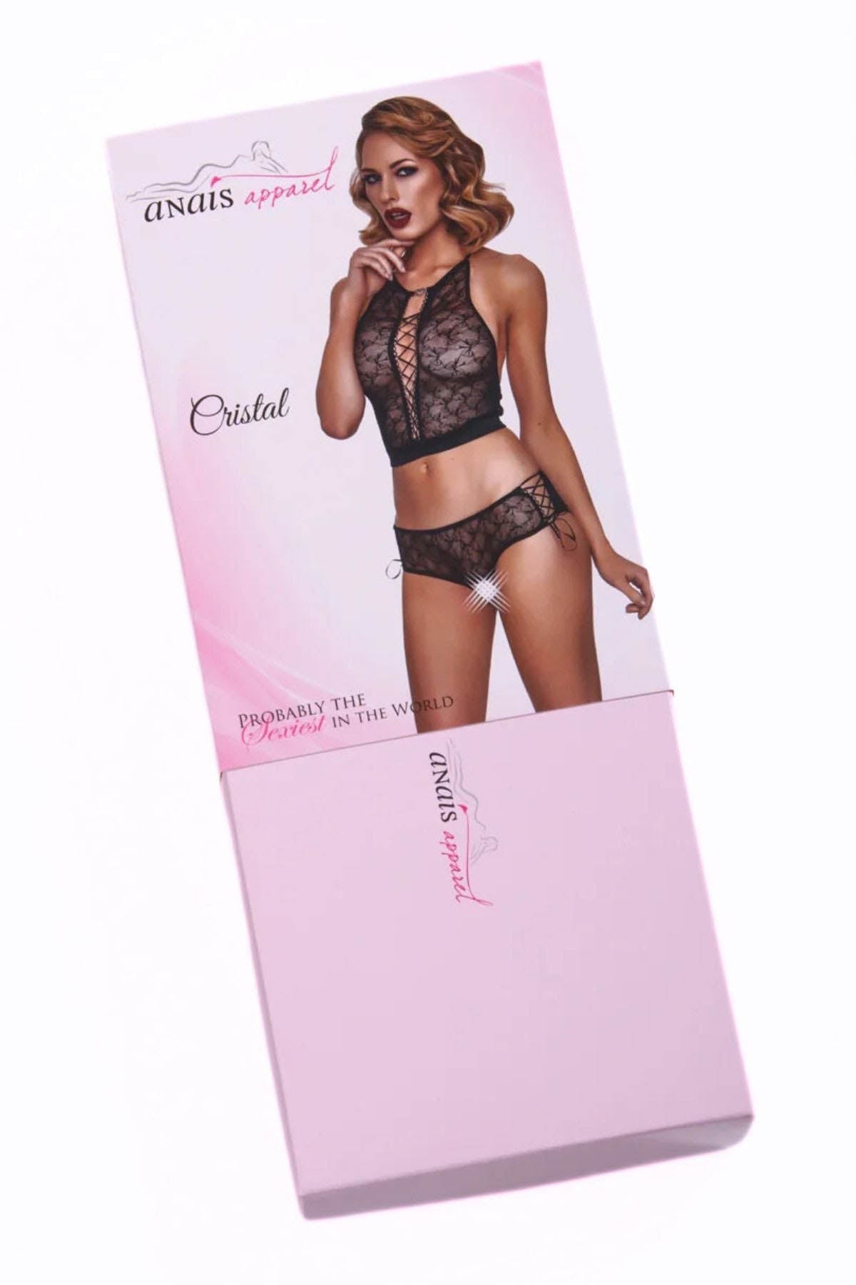 Anais Cristal bra and panty lingerie set with bows and feminine cut