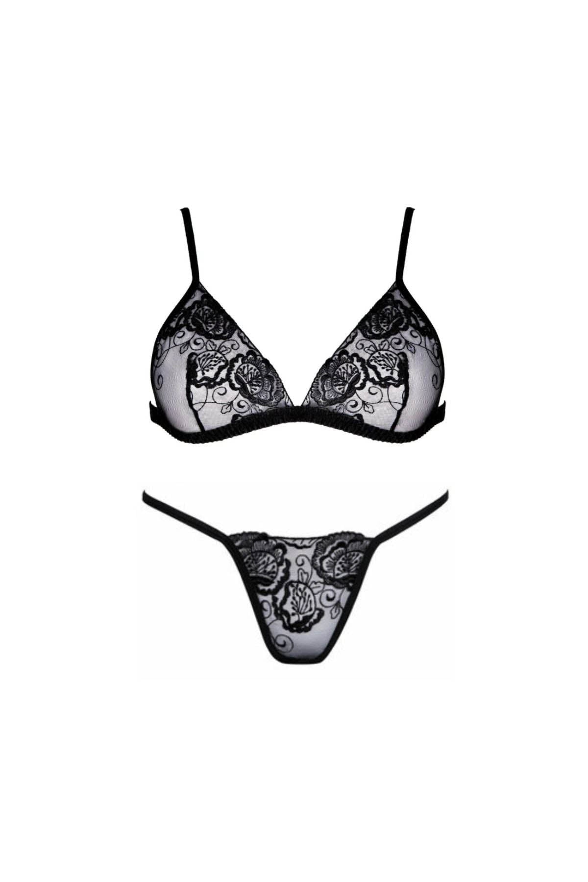 Anais Floral Lace bra and panty set ultra feminine lingerie