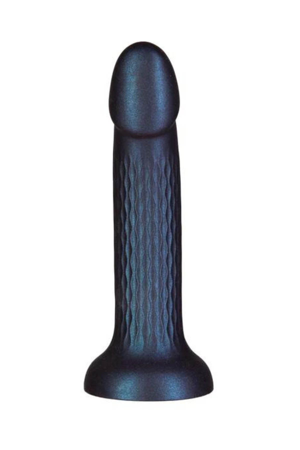 Bms Fantasy Siren Shimmer Suction Dildo - Blue
