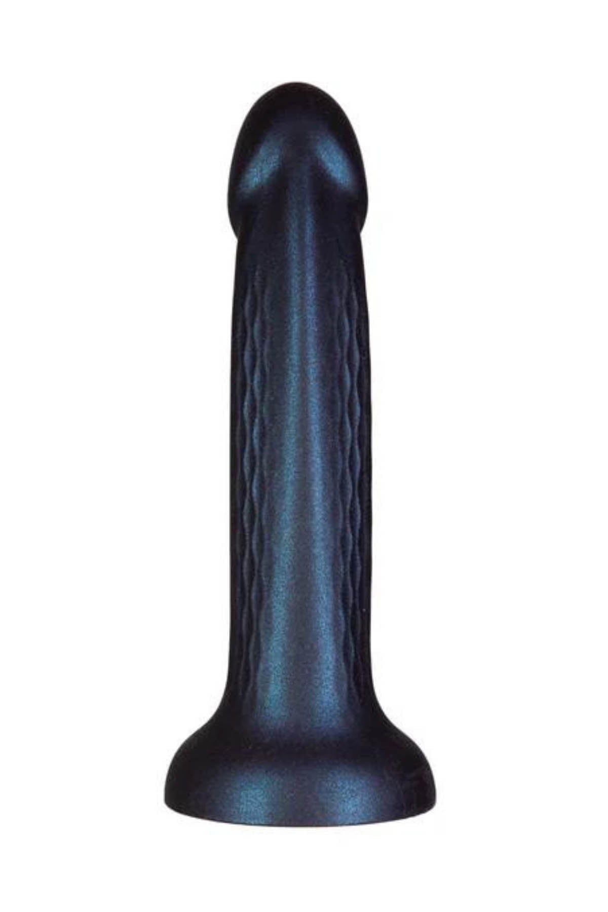 Bms Fantasy Siren Shimmer Suction Dildo - Blue