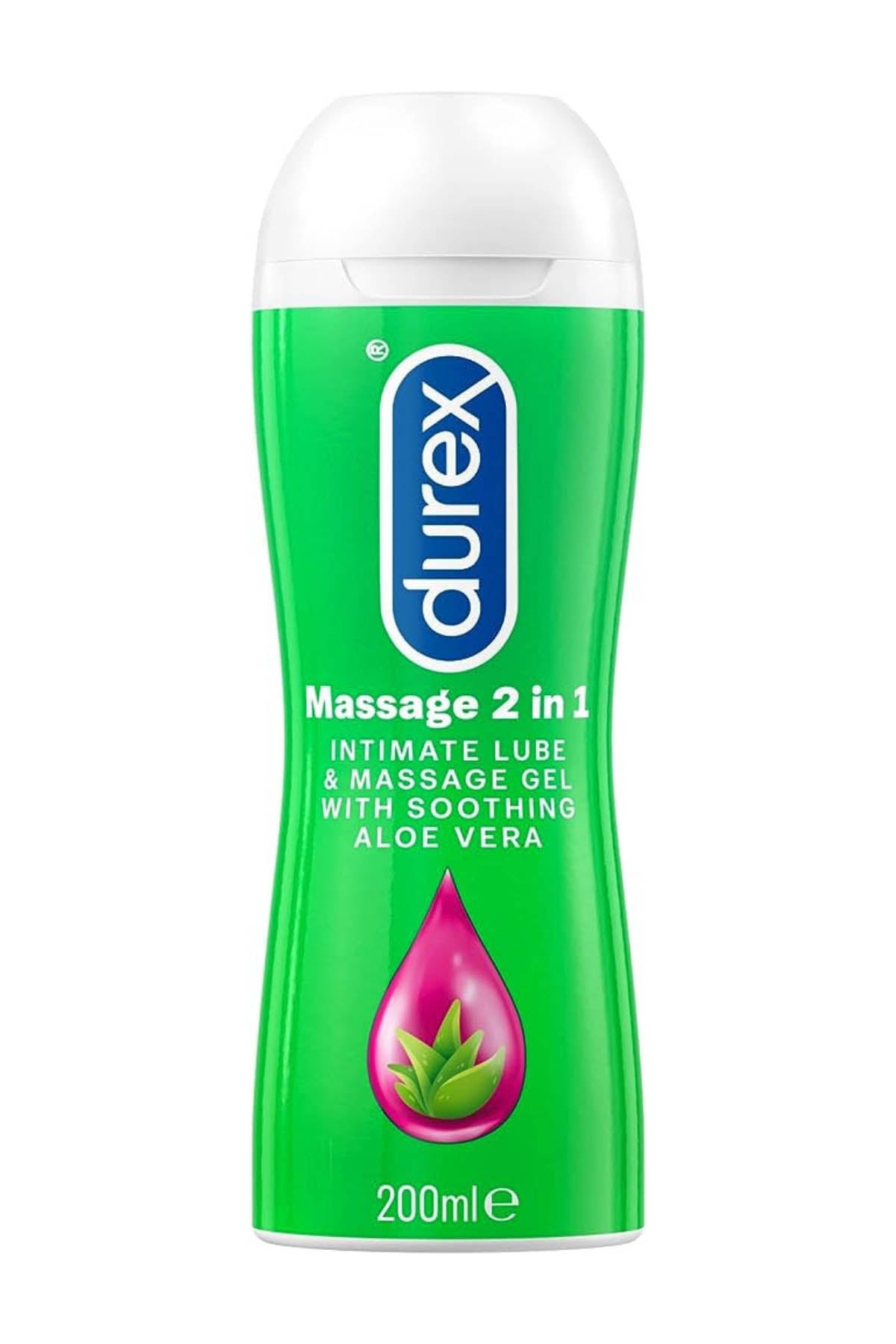 Durex 2 in 1 Aloe Vera massage gel 200 ml for sensual massage and lubrication