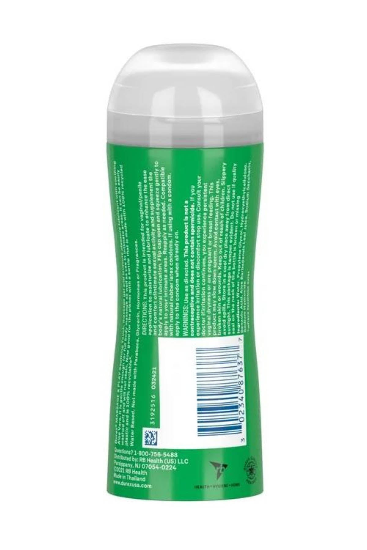 Durex 2 in 1 Aloe Vera massage gel 200 ml for sensual massage and lubrication