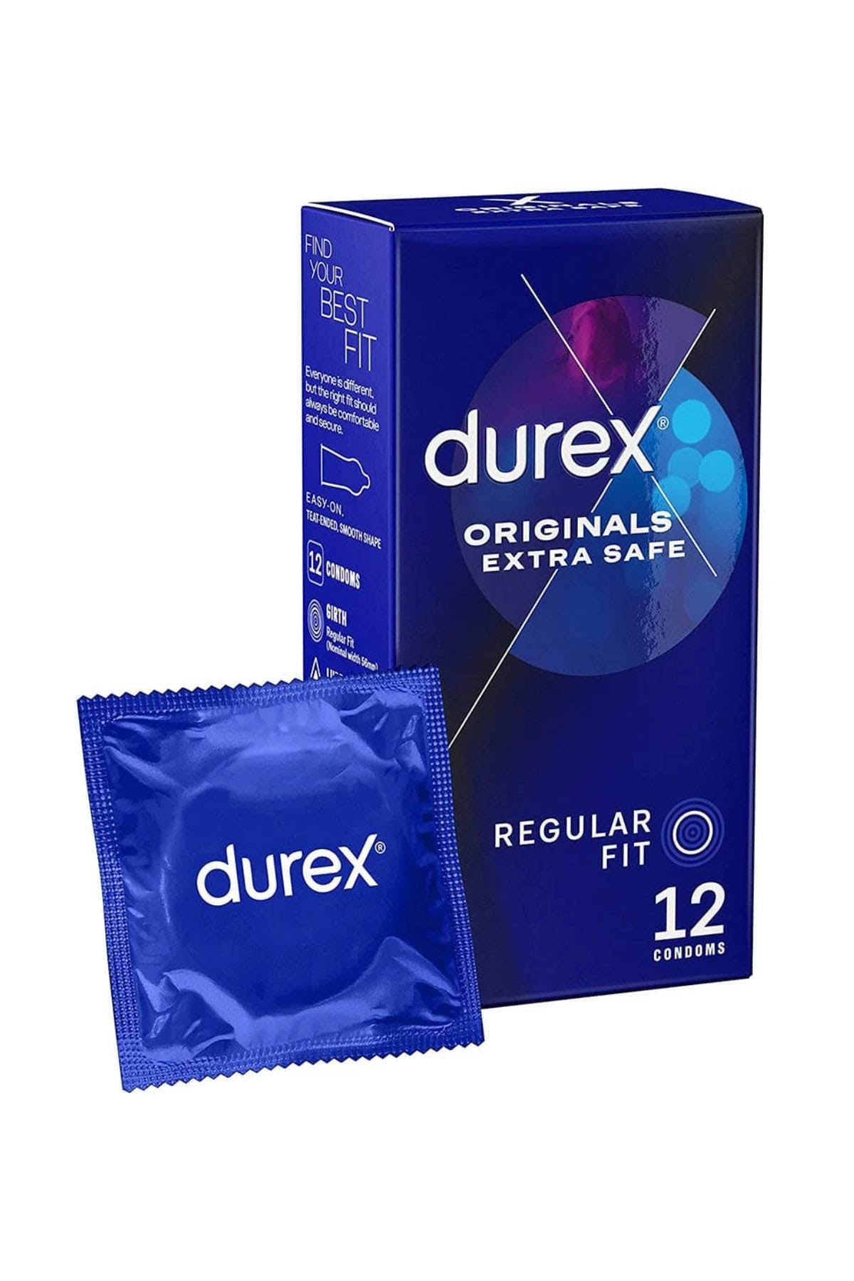 Durex Extra Safe condoms 12 pack thicker latex with added lubrication