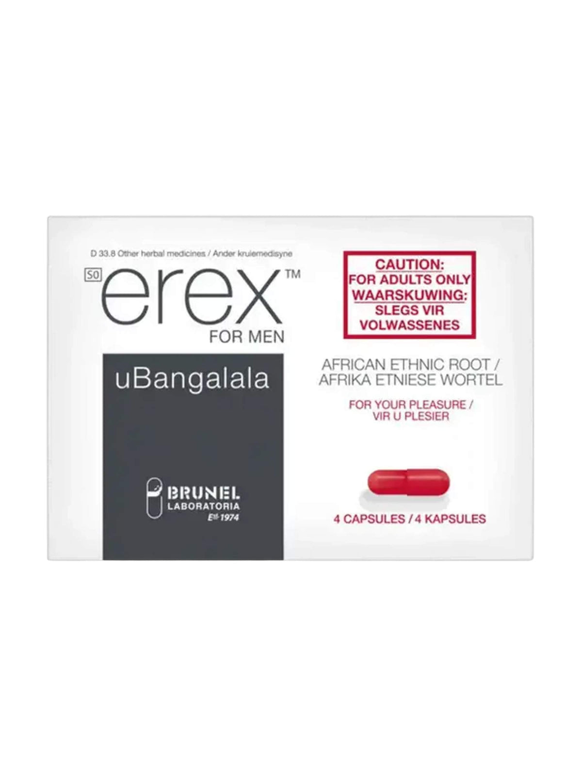 Erex uBangalala – Herbal Capsules for Men – 4 Pack