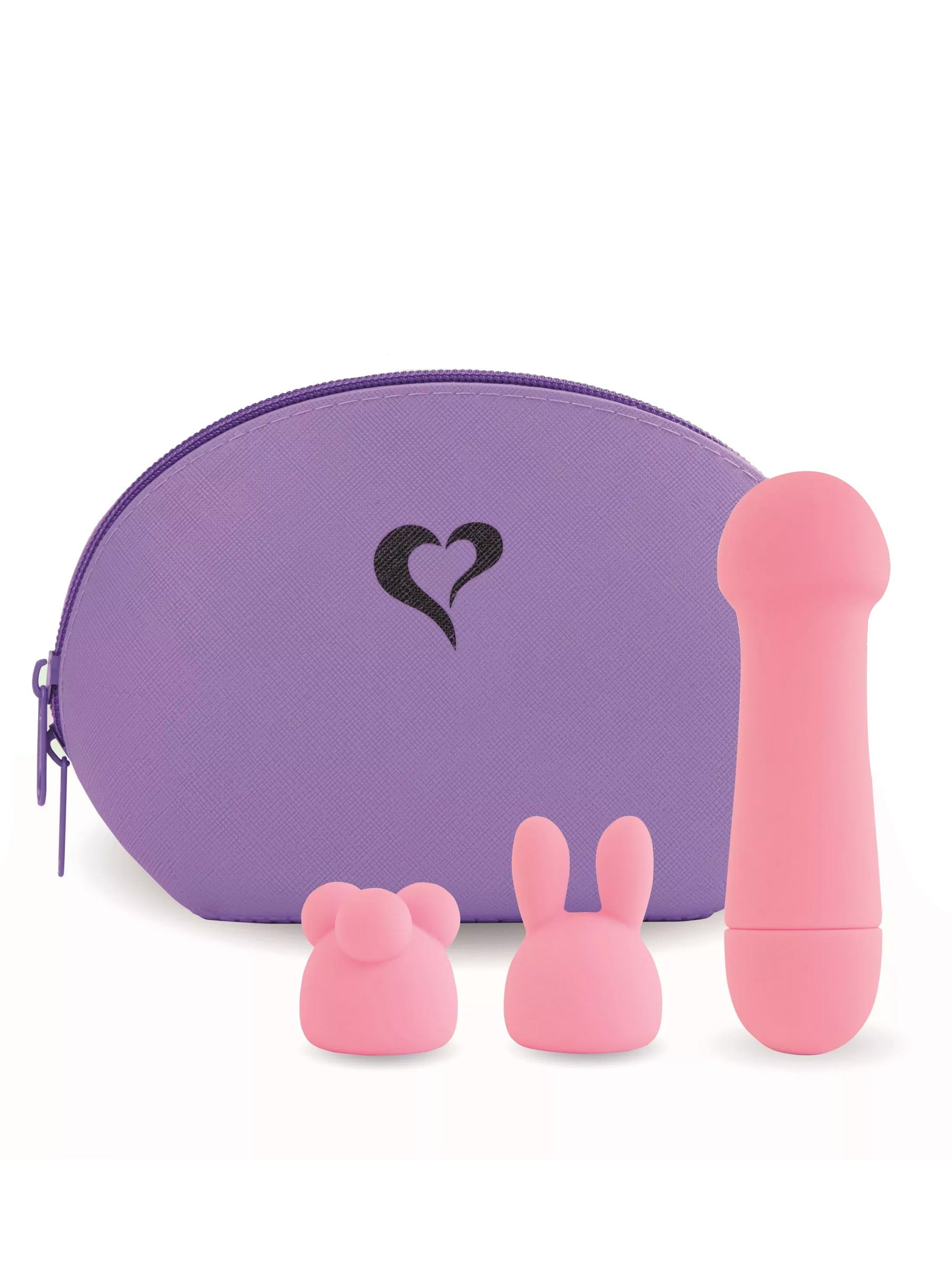 feelztoys mister bunny vibrator pink attachment heads