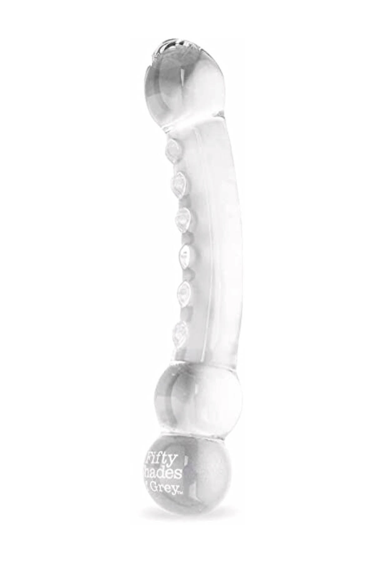 Fifty Shades Drive Me Crazy glass dildo for firm internal or external massage