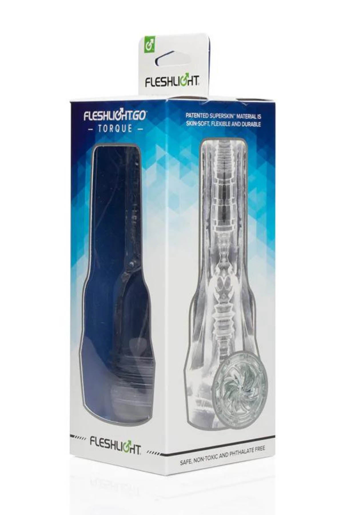 Fleshlight Go Torque Ice compact transparent male masturbator