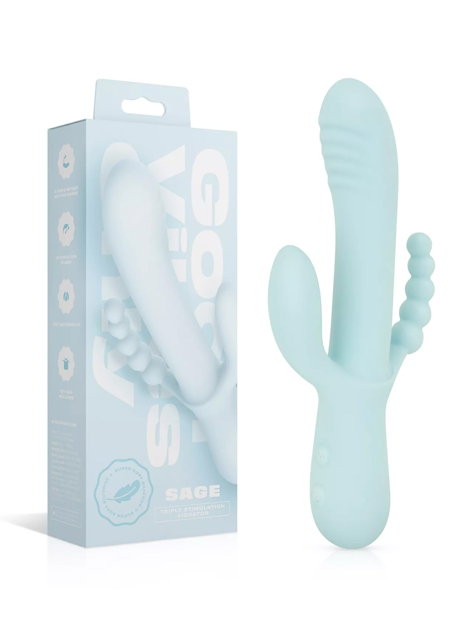 Good Vibes Only - Sage Triple Stimulation Vibe