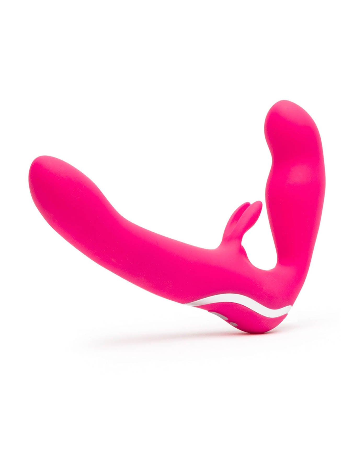 Happy Rabbit Vibrating Strapless Strap On - Pink