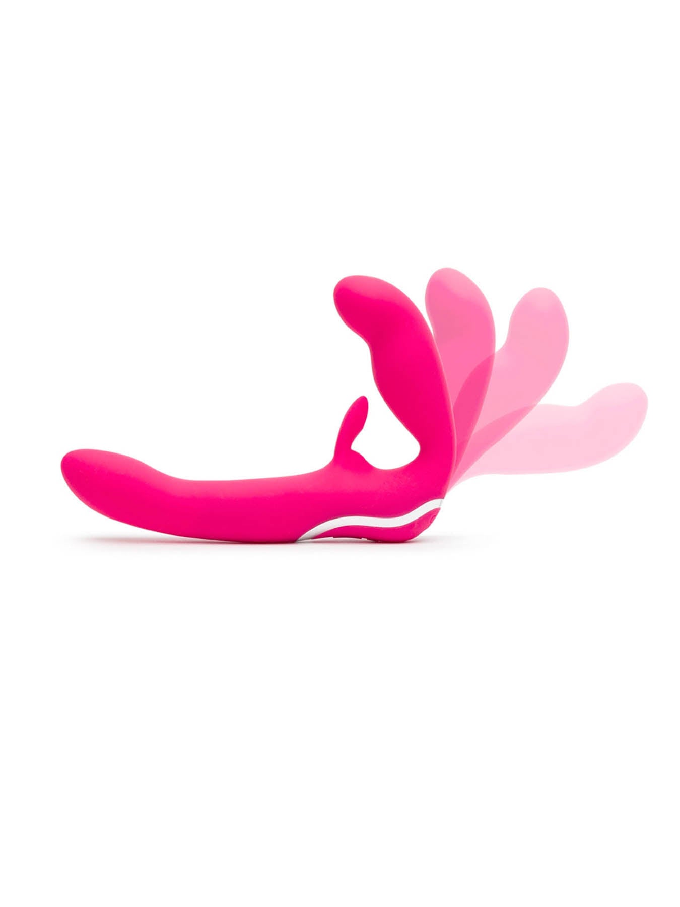 Happy Rabbit Vibrating Strapless Strap On - Pink