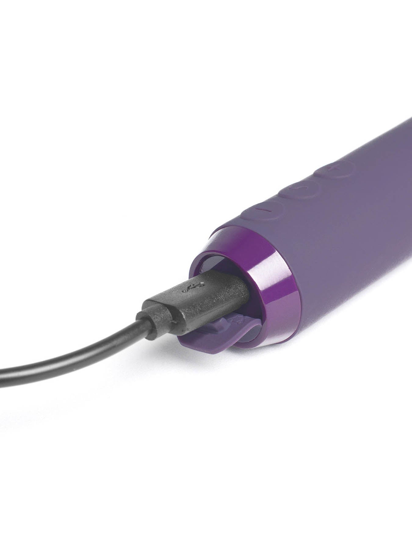 Je Joue Classic Rechargeable Mini Bullet Vibrator with Finger Sleeve - Purple