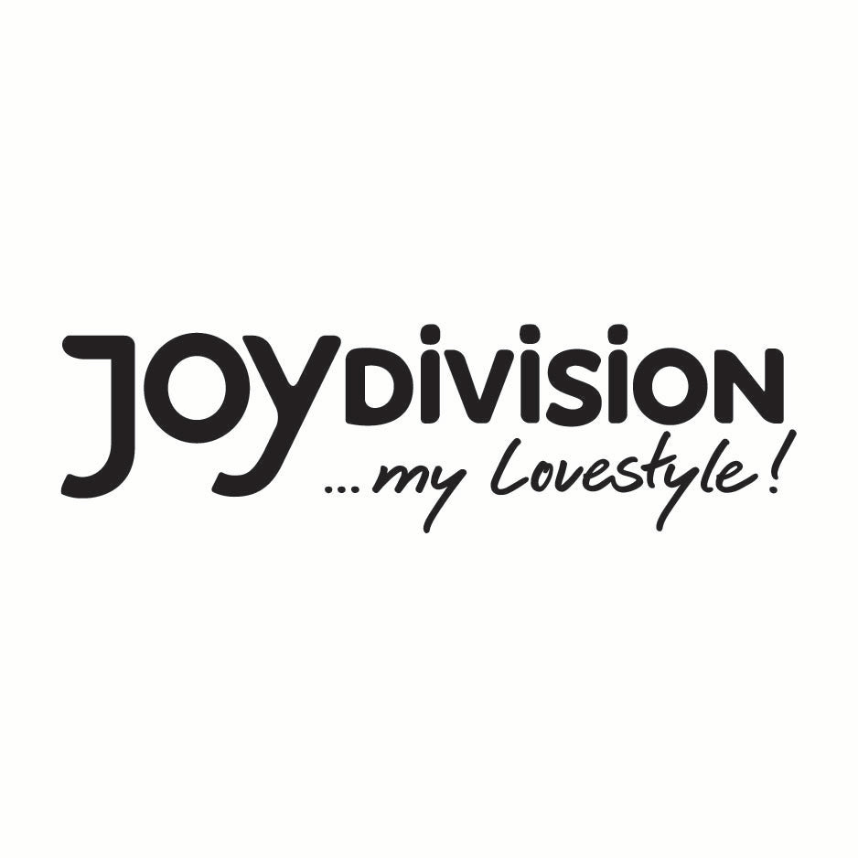 Joydivision personal lubricant logo in black text on a white background