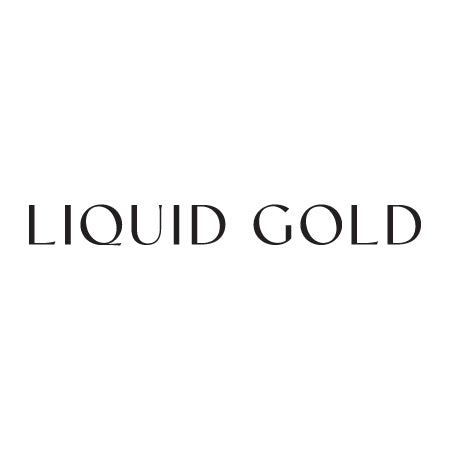 LIQUID GOLD personal lubricant logo in black on a white background