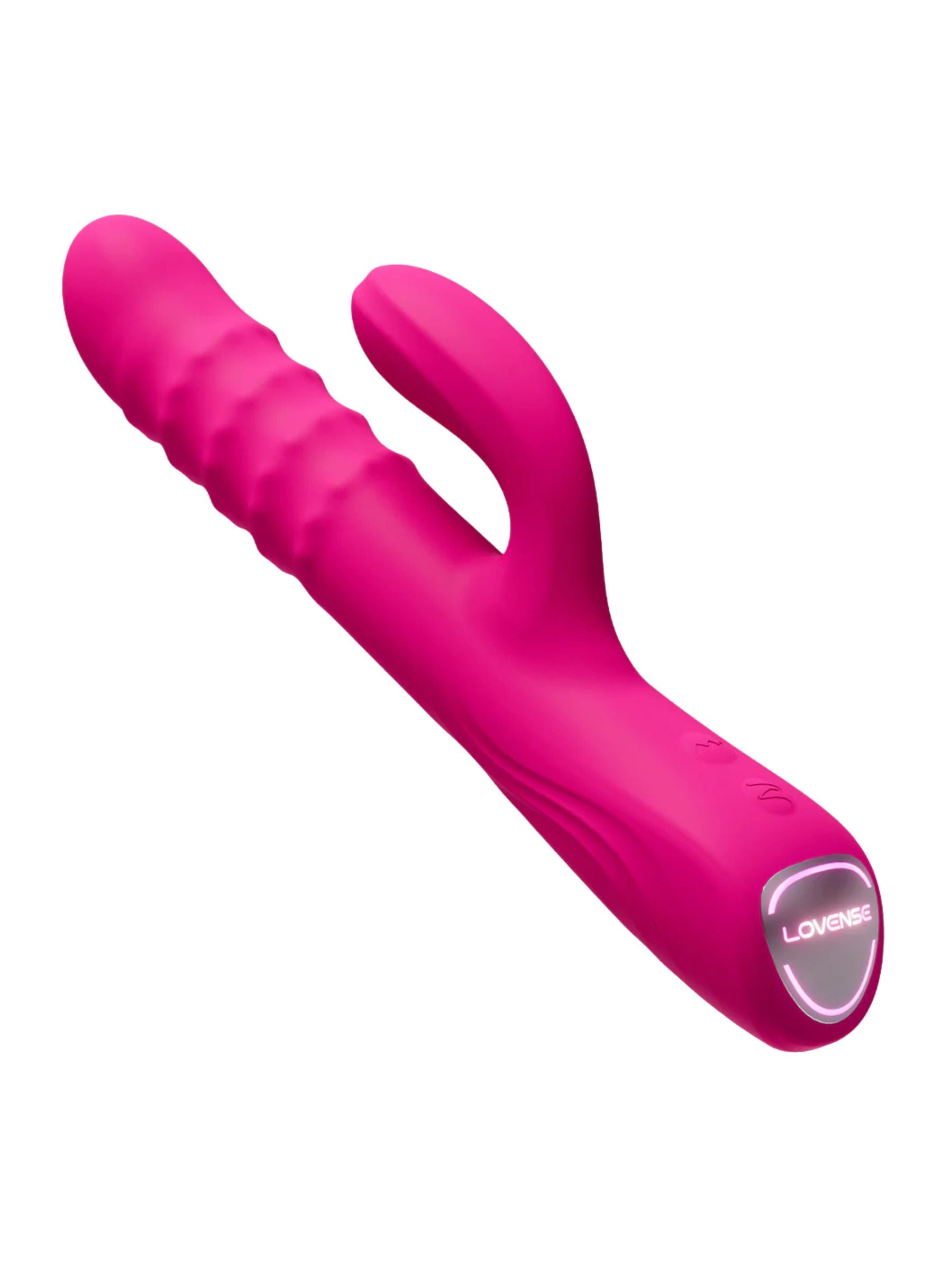 Lovense Velvo App-Controlled G-Spot & Clitoral Rabbit Vibrator - Bright Pink