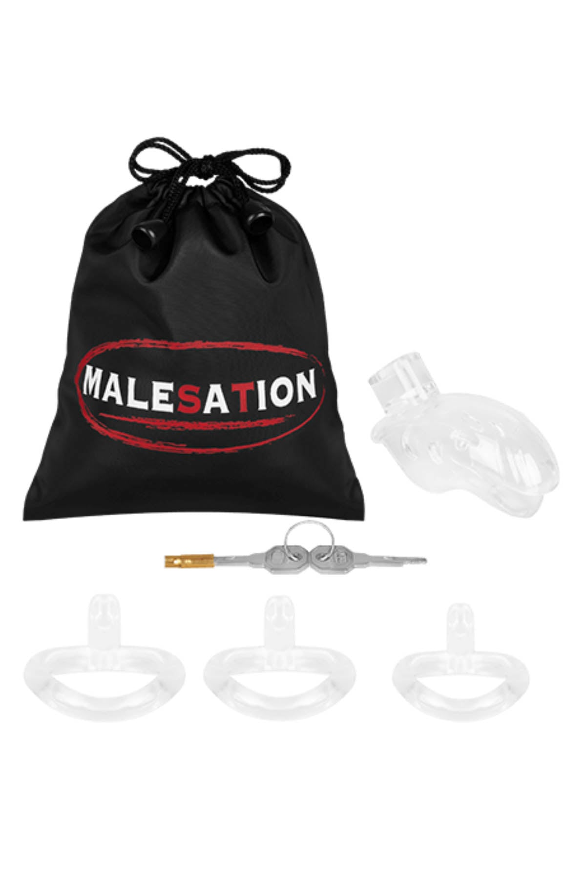 Malesation Chastity Cage - Clear