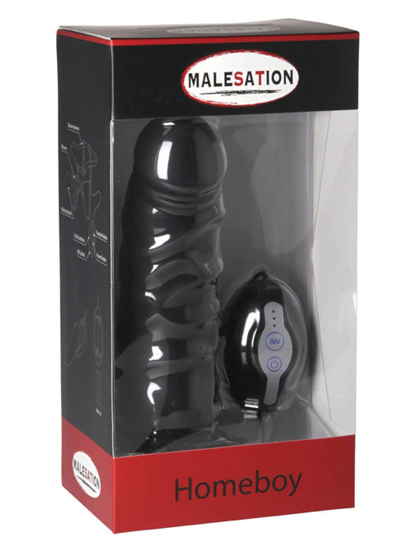 Malesation Homeboy vibrating hollow strap on penis sleeve with remote