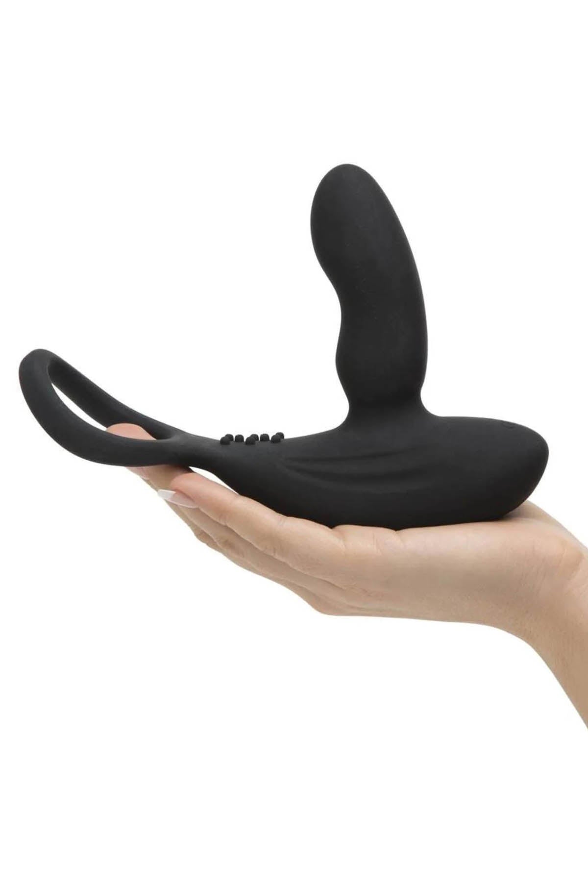 Malesation Love Rider vibrating butt plug with built in penis ring and texture