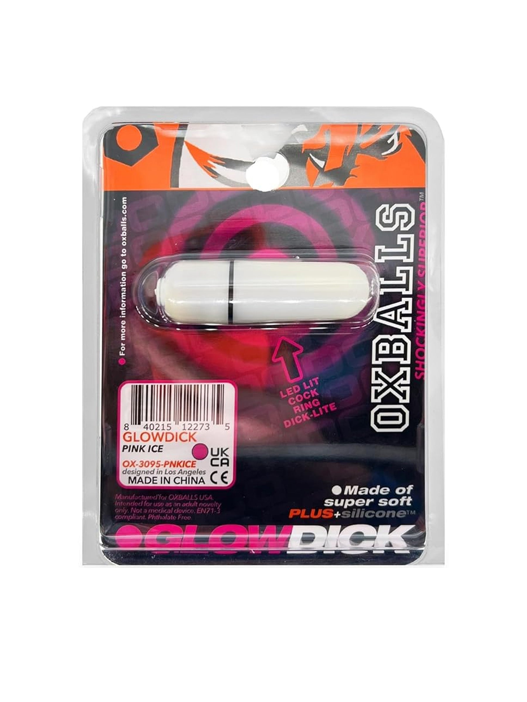 Oxballs Glowdick Cock Ring - Ice