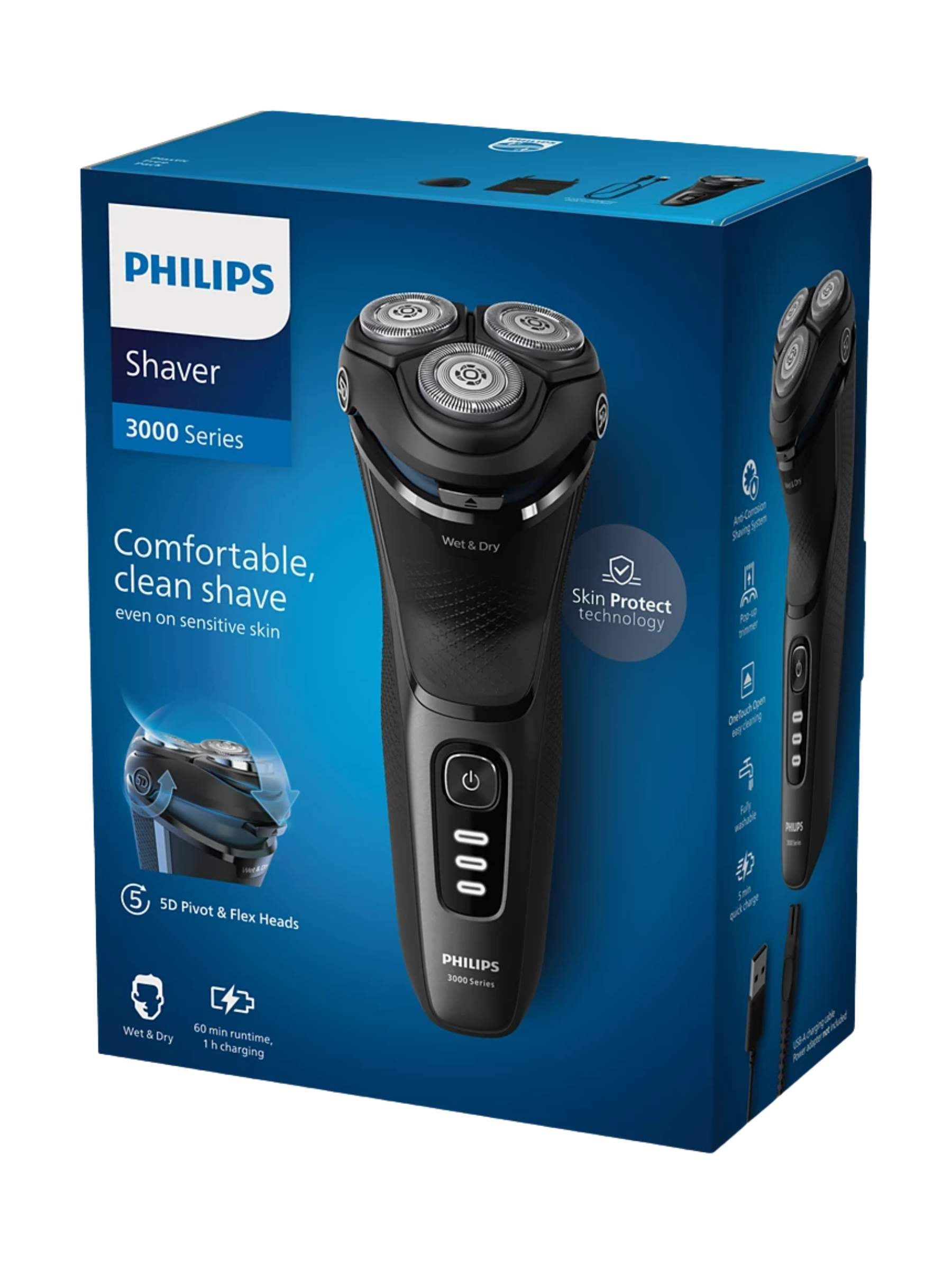 Philip Shaver 3000 Series Wet and Dry Electric Shaver - S3244/12