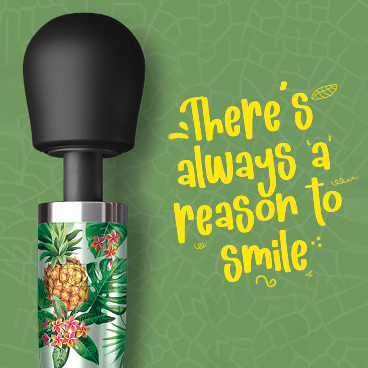body massager vibrator with pineapple design on body