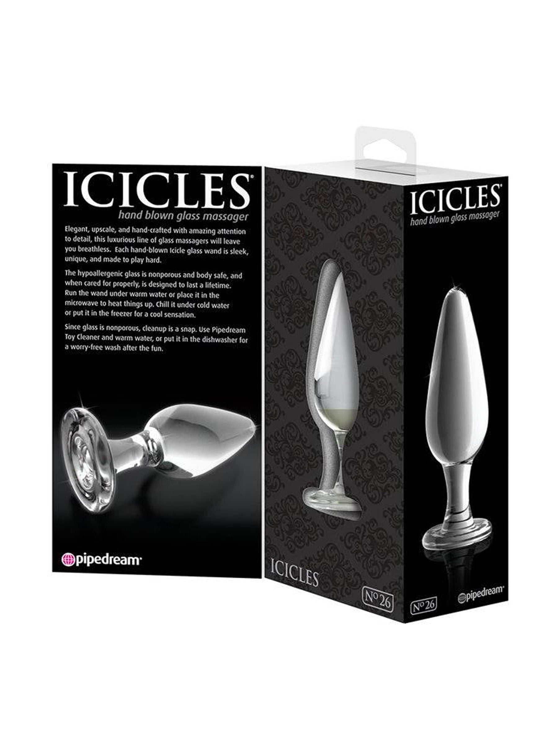 Pipedream Icicles Glass Plug No. 26 - Clear