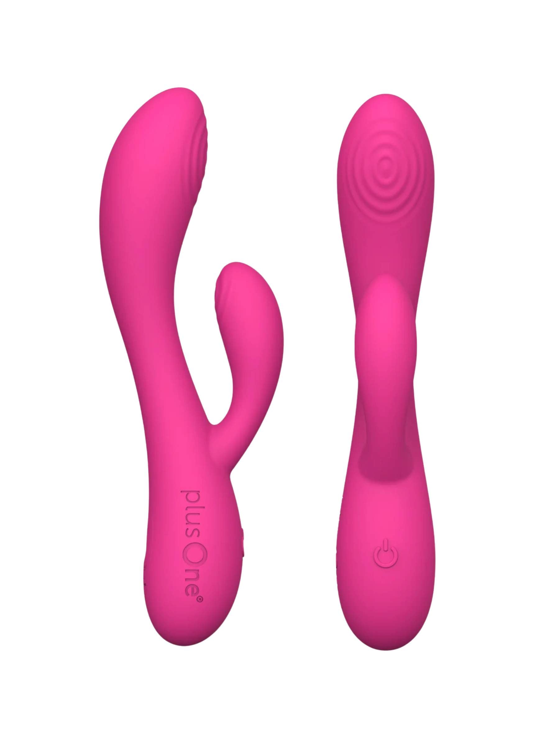 Plus One - Dual Vibrating Massager - Pink Rabbit Vibrator