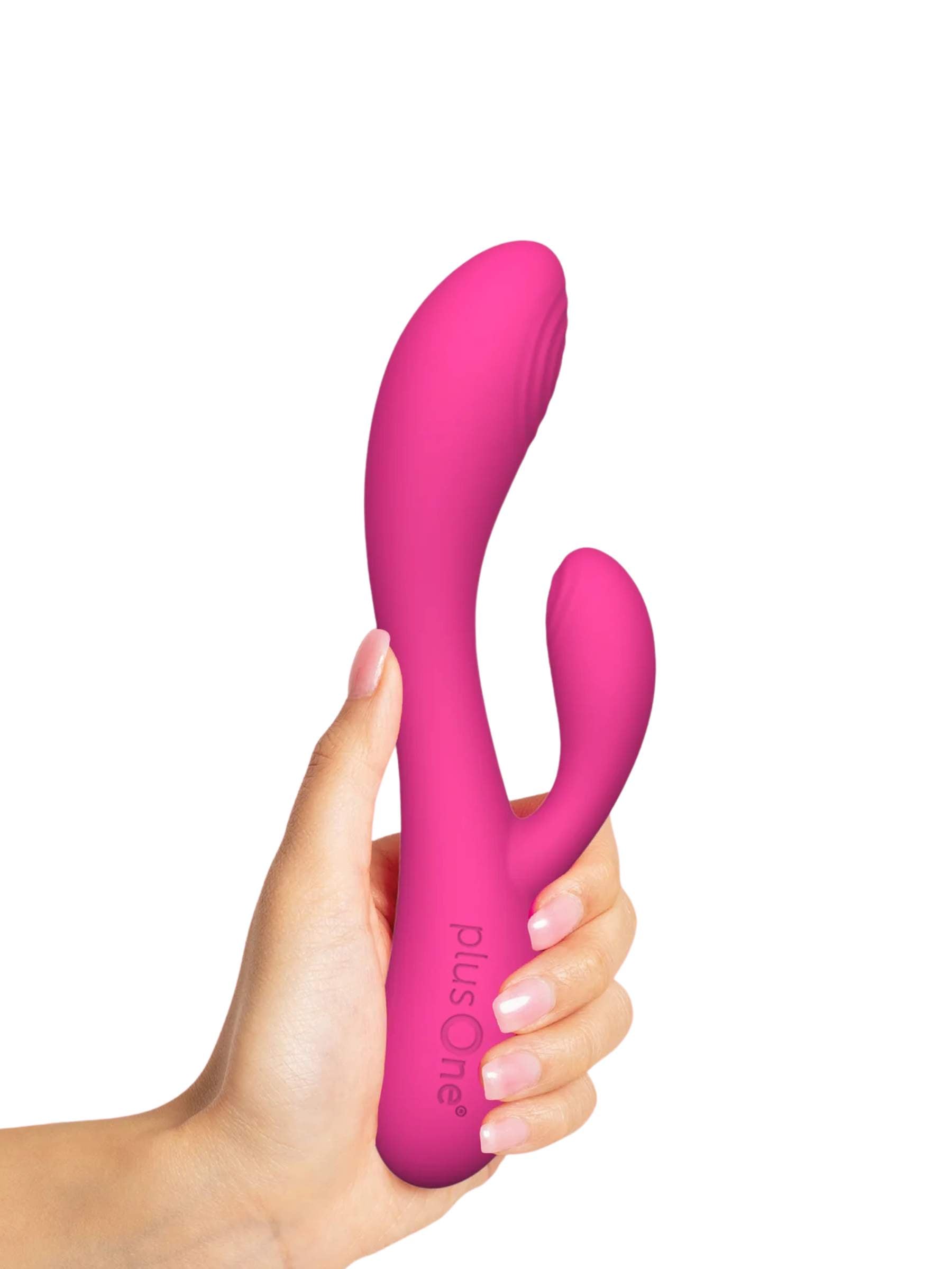 Plus One - Dual Vibrating Massager - Pink Rabbit Vibrator