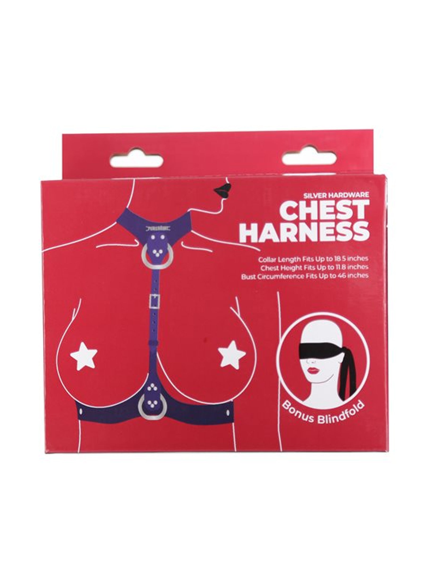 Punishment Chest Harness - Bondage Wear Purple