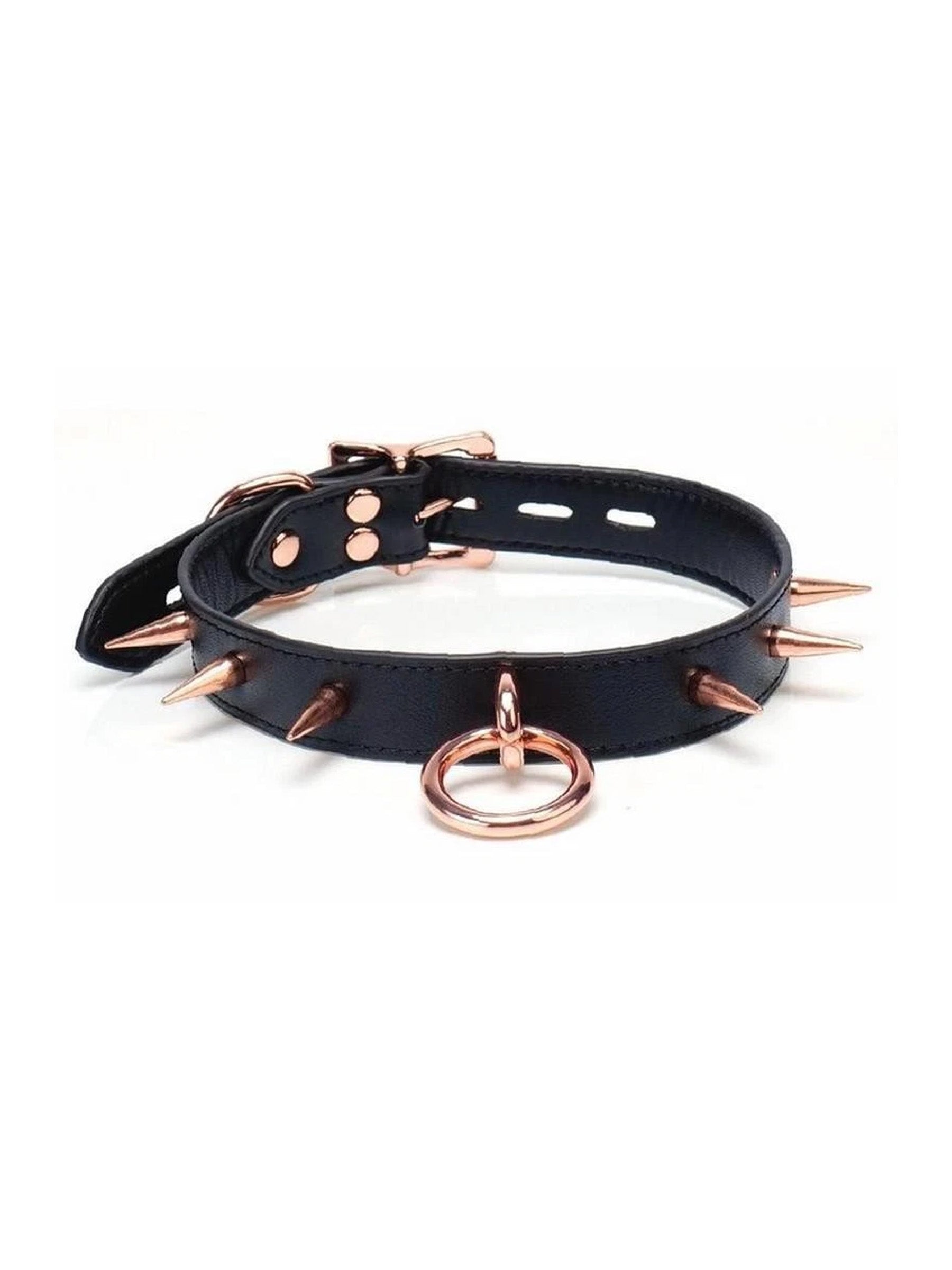 Punishment Spiked Choker - Rose Gold