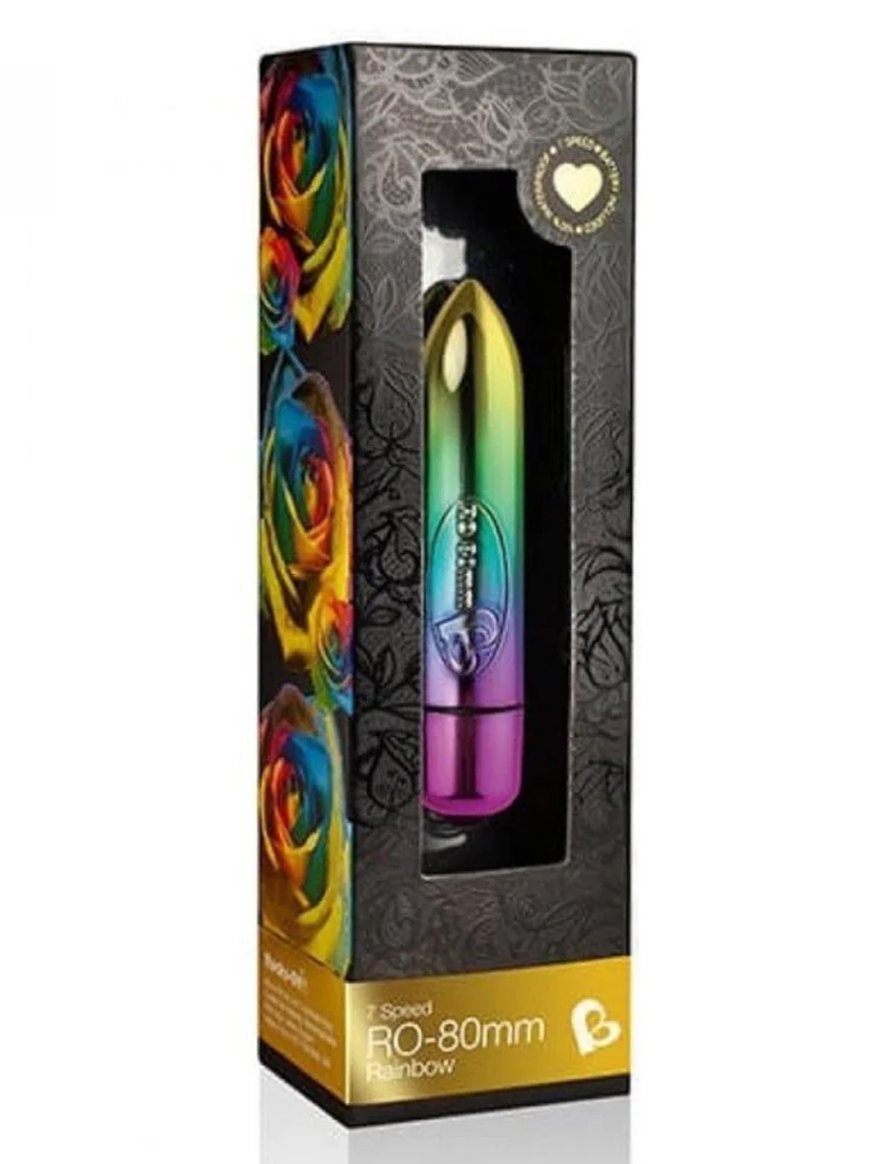 Rocks Off RO-80mm 7 Speed Bullet Vibrator - Rainbow