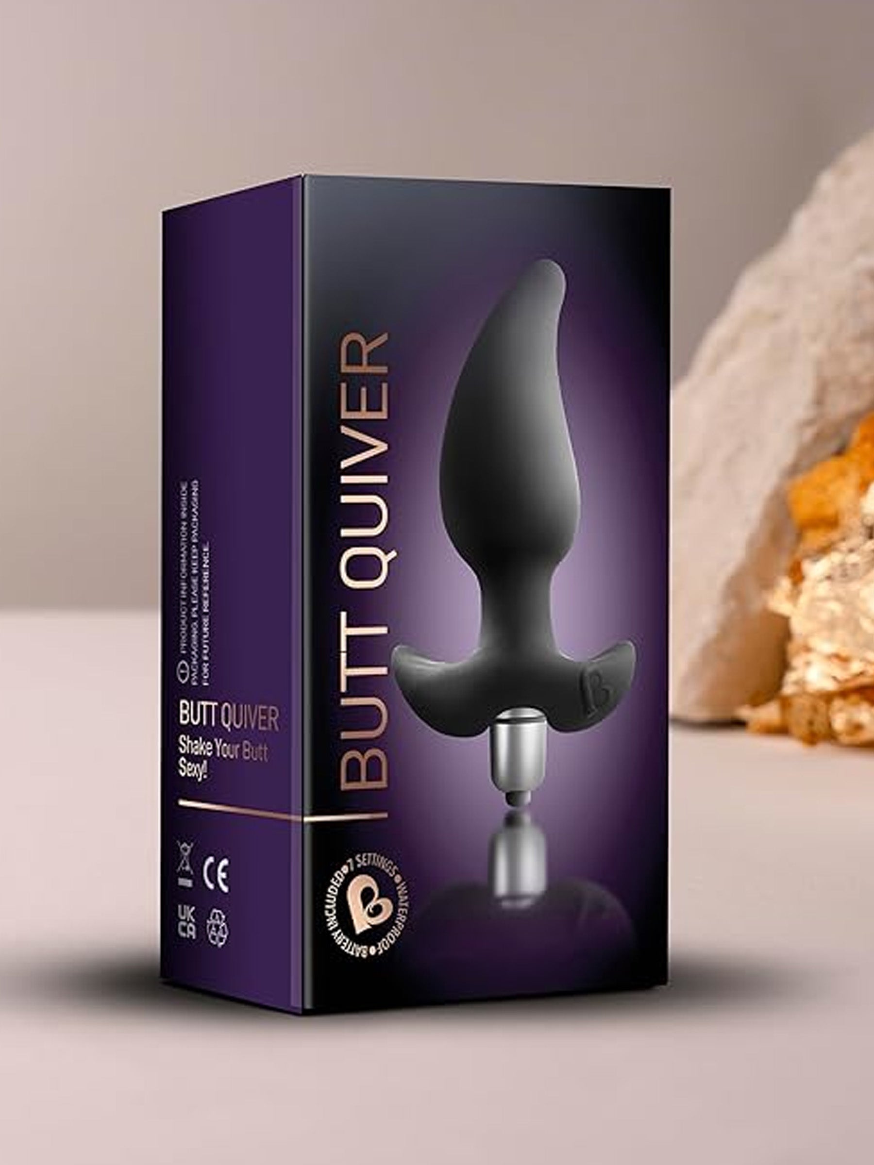 rocks-off butt quiver black anal plug