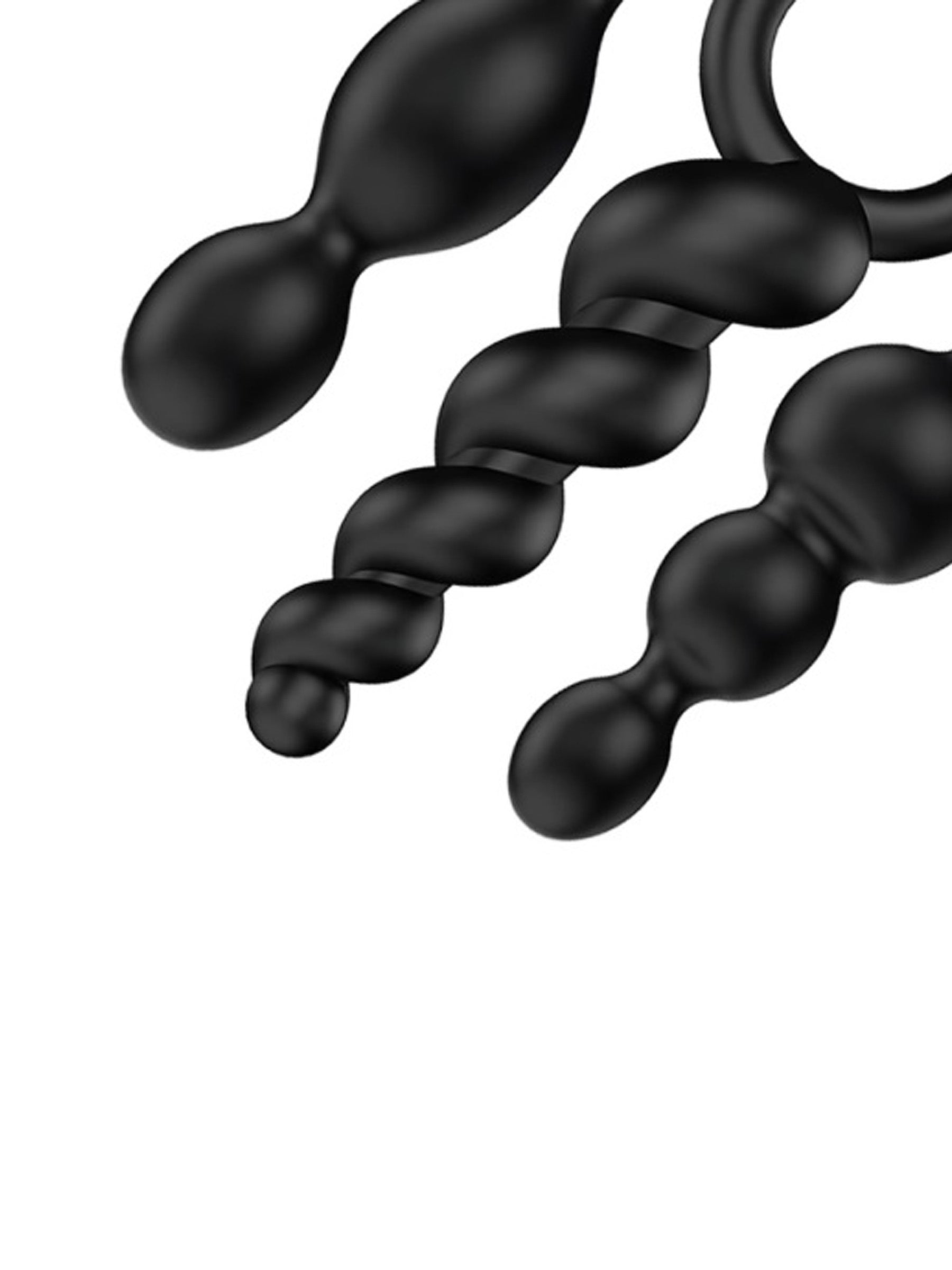 Satisfyer Booty Call - Silicone Beginner Butt Plug Set - Black