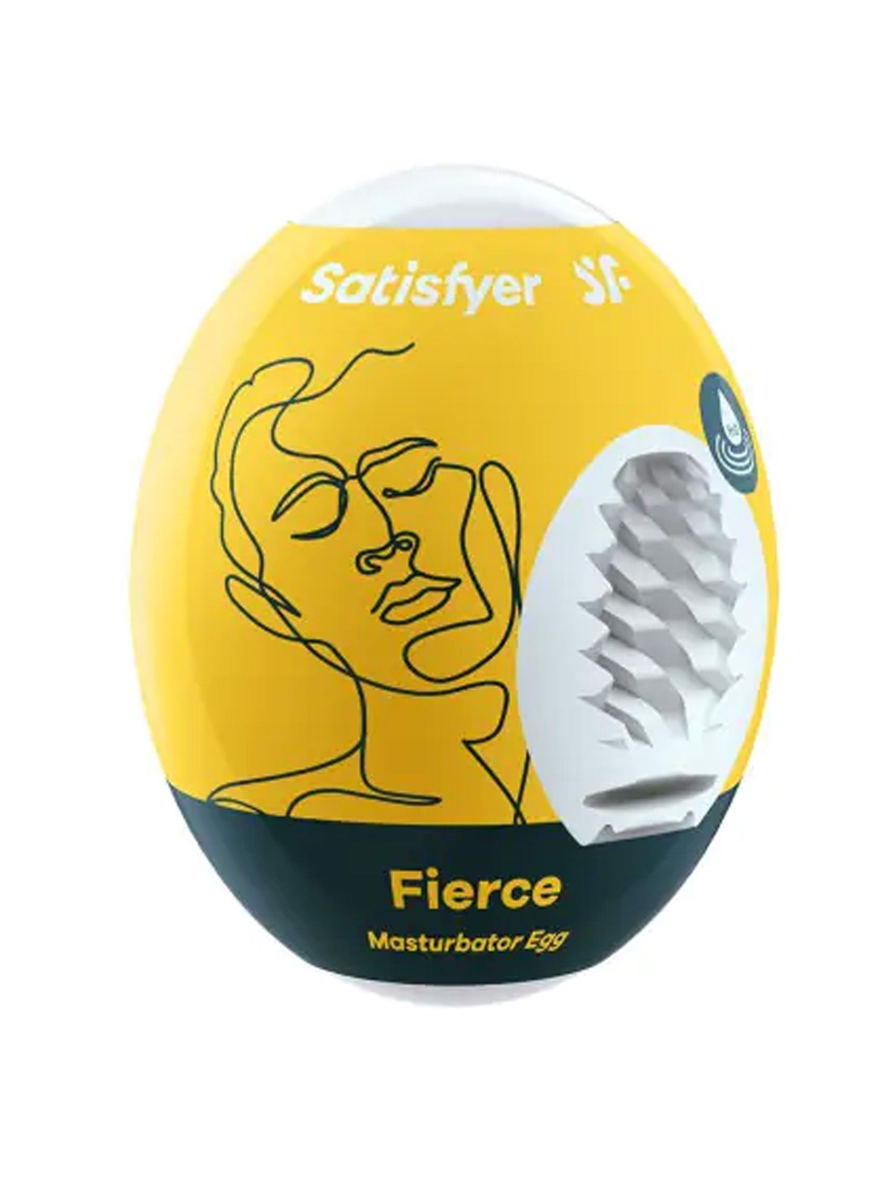 Satisfyer Egg Single Fierce - Male Masturbator Textured Penis Sleeve