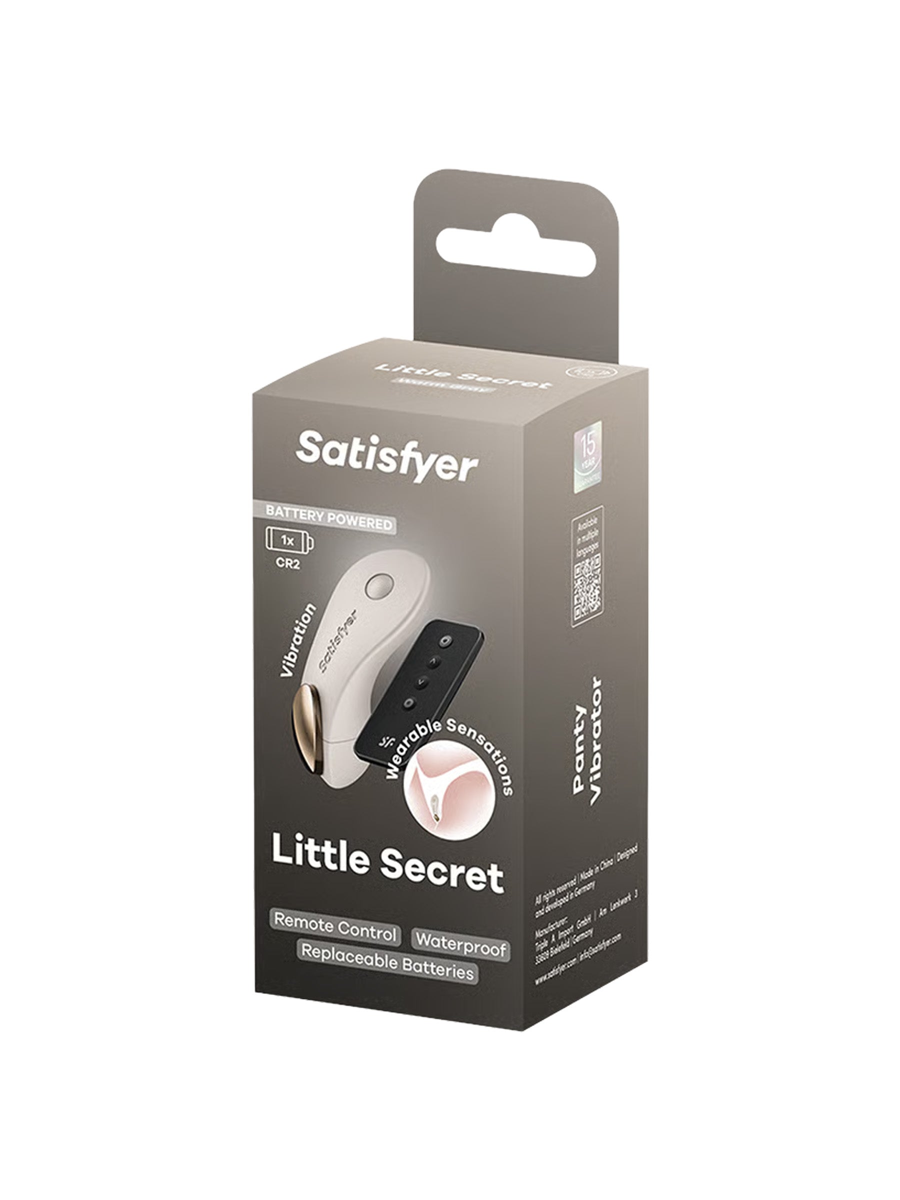 Satisfyer Little Secret- Discreet Remote-Controlled Panty Vibrator - Warm Grey