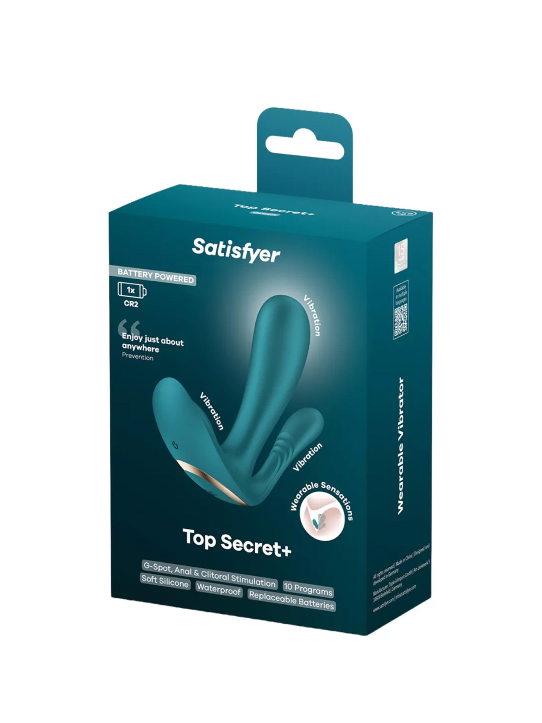 Satisfyer Top Secret+ Wearable G-Spot Vibrator - Teal