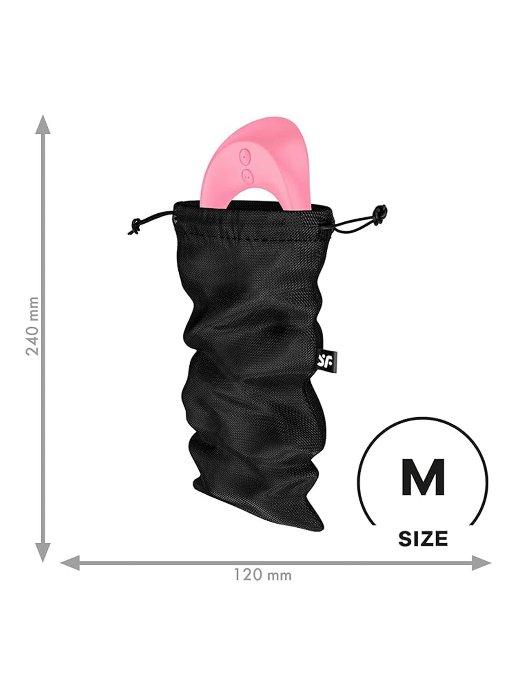 Satisfyer Treasure Sex Toy Bag Size Medium in Black