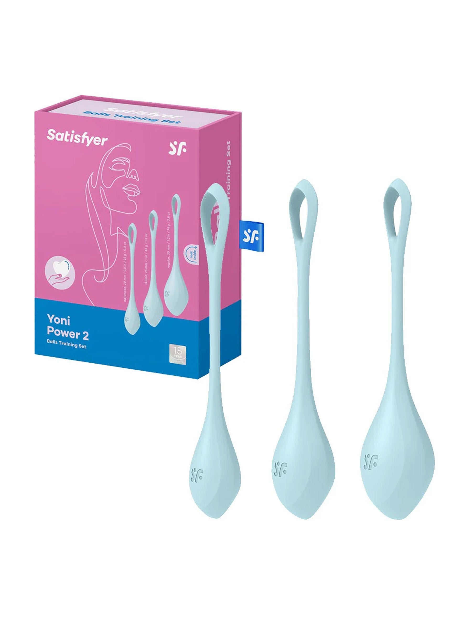 Satisfyer Yoni Power 2 - Kegel Exercise Balls - Light Blue