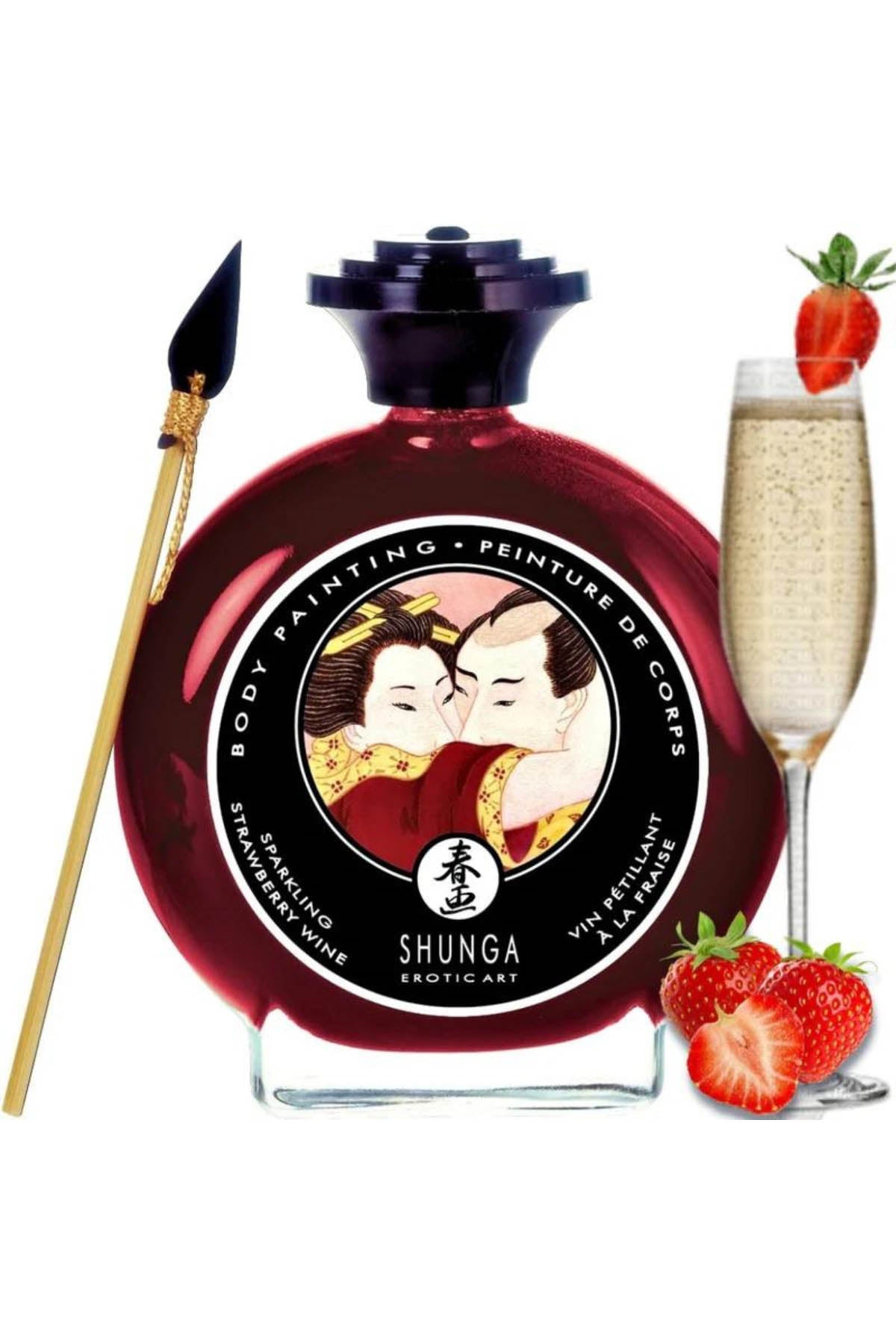 Shunga edible chocolate body paint for romantic foreplay art