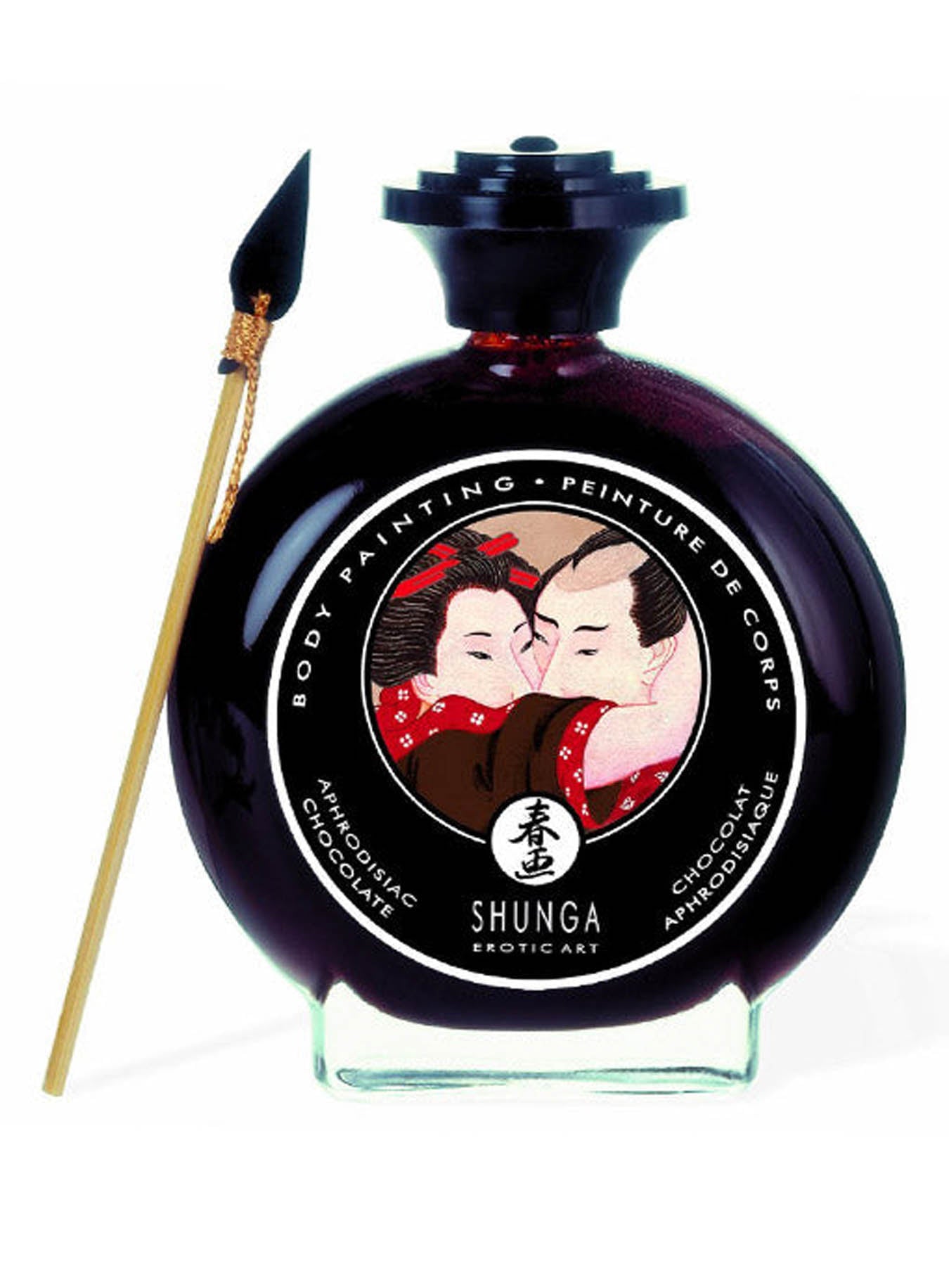 Shunga edible chocolate body paint for romantic foreplay art