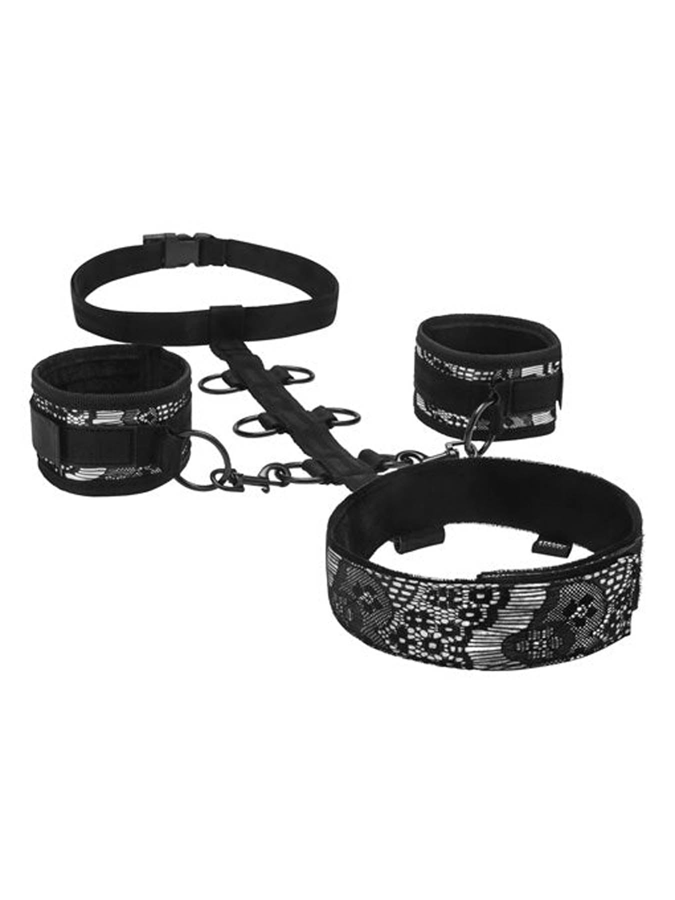 Steamy Shades neck and wrist restraints set for bondage roleplay