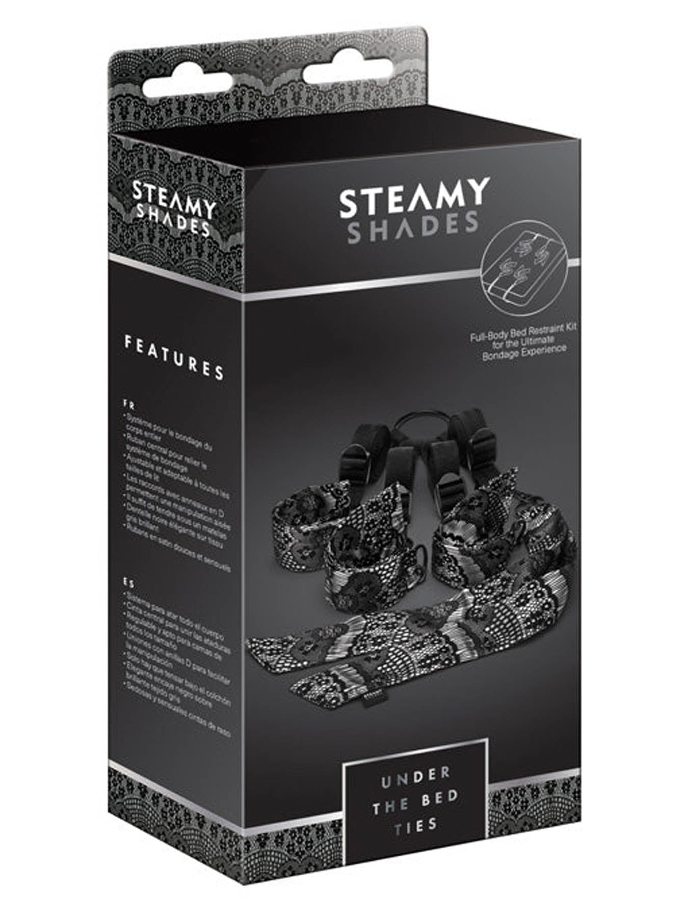 Steamy Shades Under The Bed ties for full body restraint under any mattress