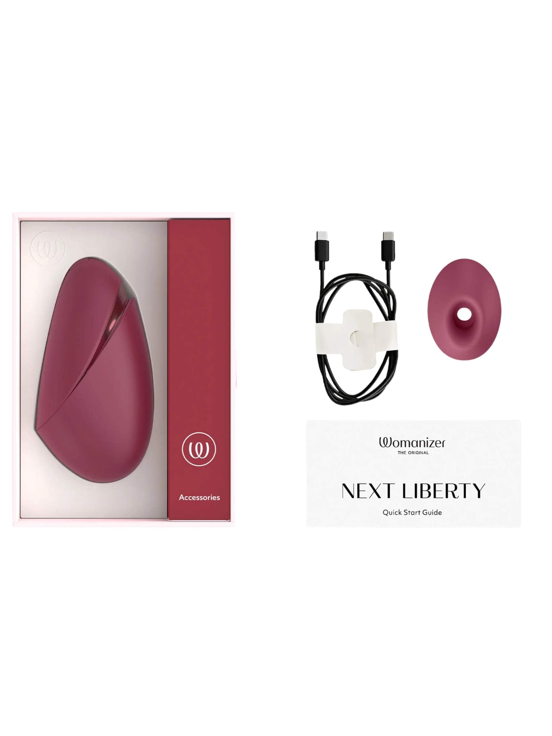 Womanizer Next Liberty Clitoral Stimulator - Bordeaux