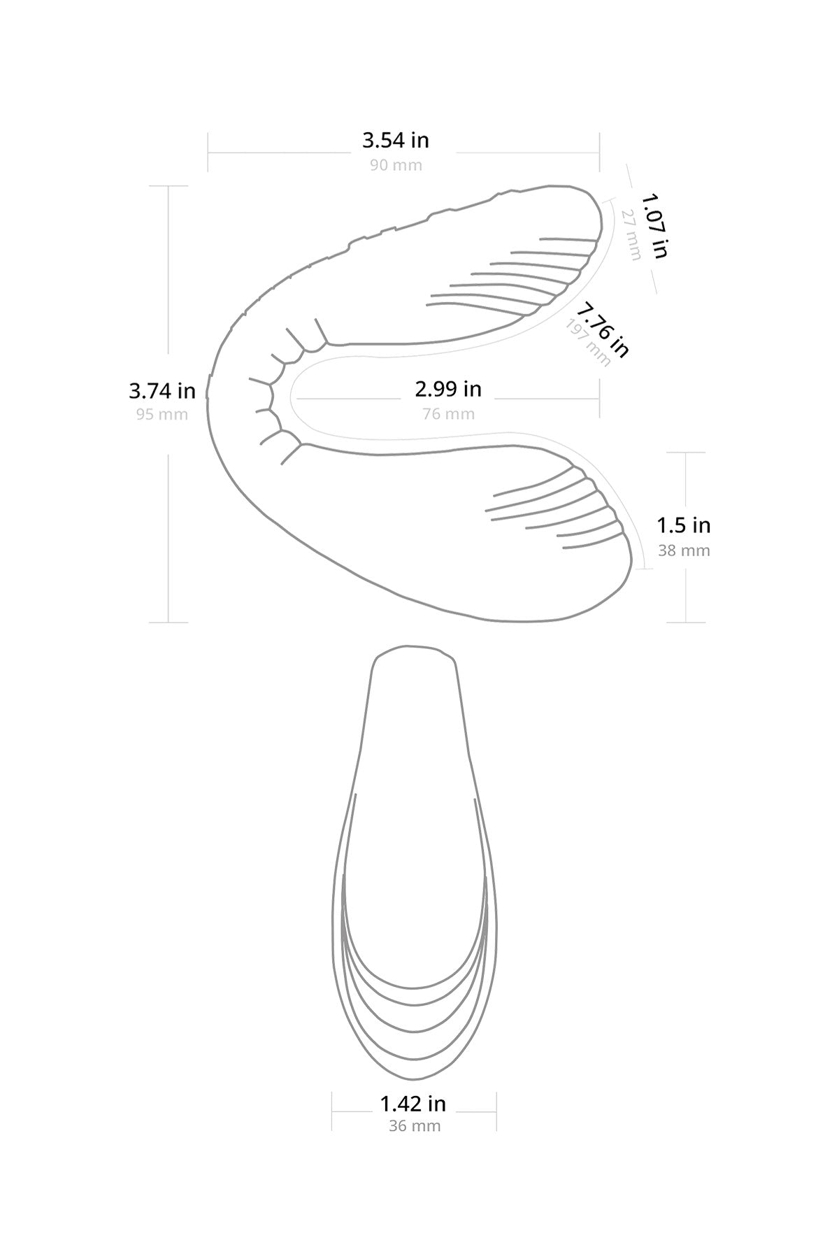Lovense Dolce Dual-ended Vibrator Size| Matilda's Lifestyle