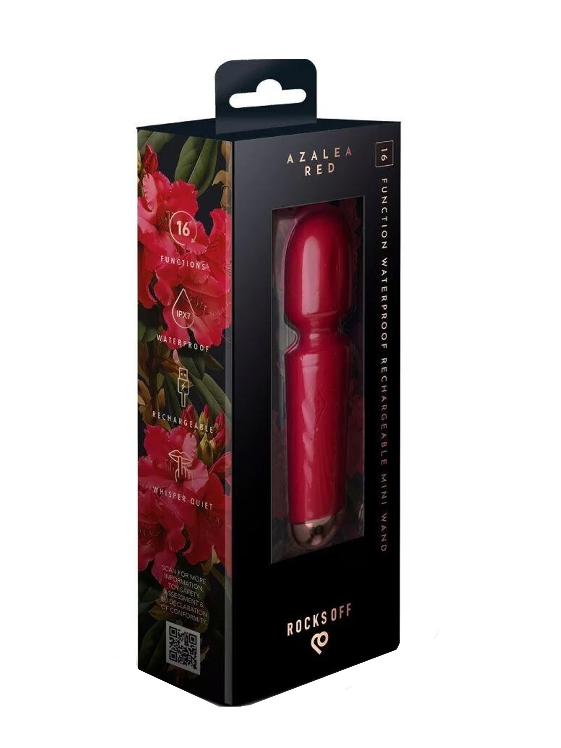 Rocks-Off Rechargeable Mini Wand - Azalea Red
