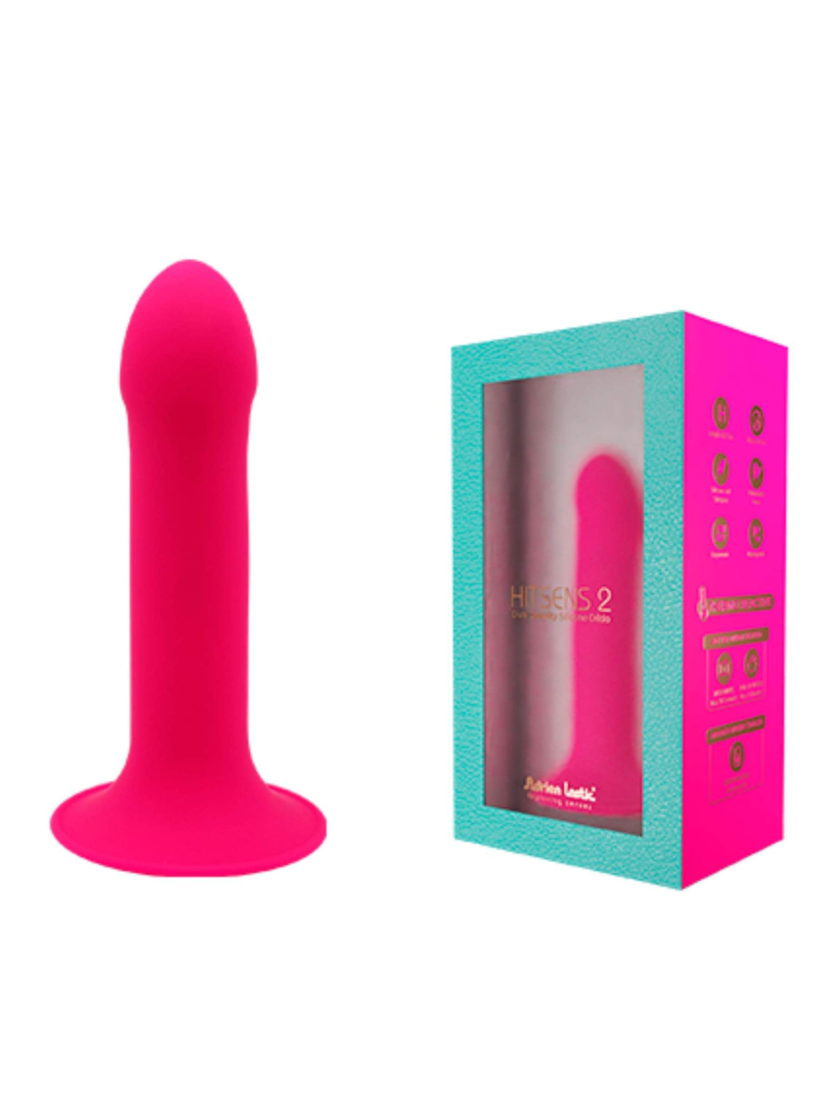 Adrien Lastic Hitsens 2 Dual-Density Silicone Dildo – 6.5 Inch - Pink