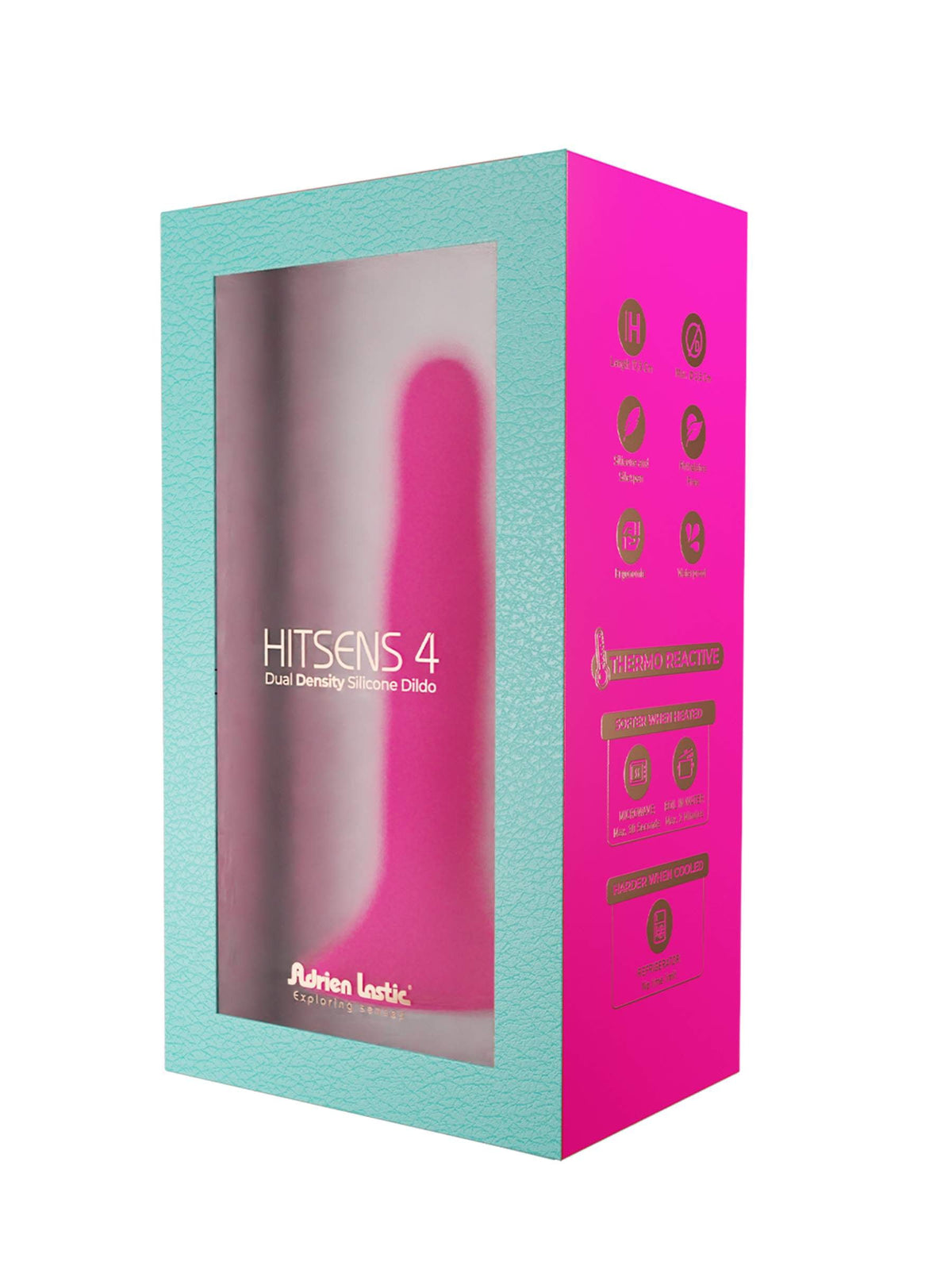 Adrien Lastic Hitsens 4 Dual Density Silicone Dildo - 7 Inch - Pink